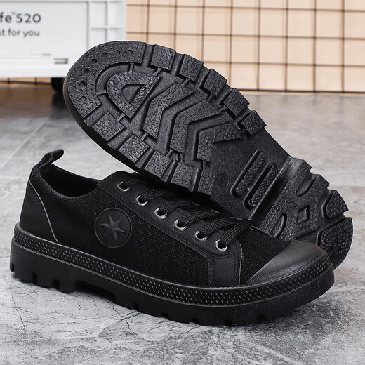 Tushilong Xia Martin Schuhe Männer schmutzige und rutschfeste leichte Baustelle Arbeit Bauarbeit Schuhe tragen resistente Arbeitschutzschuhe Freilebende Schuhe Khaki 40