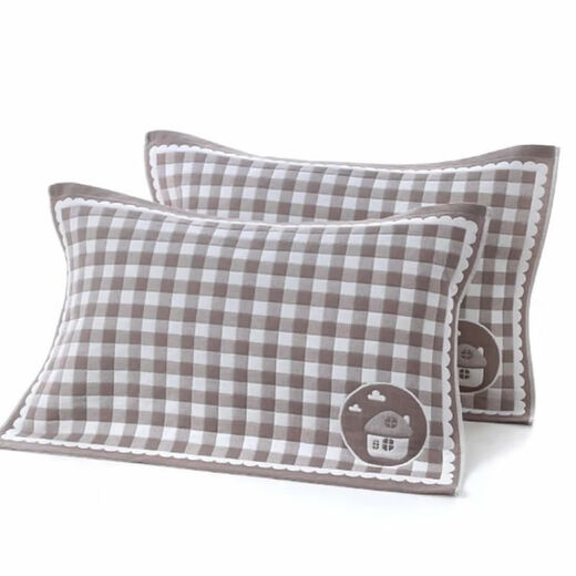 
Zhewei 48x74cm pure cotton pillow towel pair gauze plus thickened pillow soft four seasons sweat absorbing gear SN9227 style fresh green pair