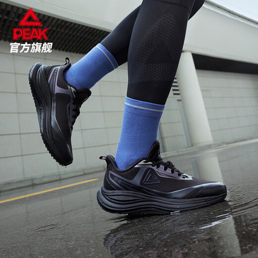 PEAK Water Resistant 4.0 Cotton Shoes Men's Shoes Autumn and Winter Water-Repellent and Velvet Warm Casual Commuting Black Sports Shoes