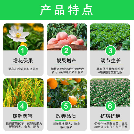 Plant growth regulator 28 epibrassinolide plant growth regulator for wheat, soybeans, vegetables and fruit trees to promote differentiation, rooting and seedling strengthening agent 28 epibrassinolide 10ml*10 bags