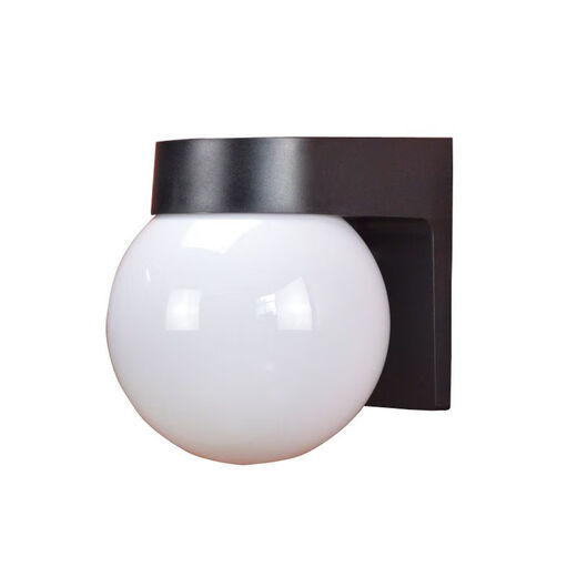Yaotian Outdoor Waterproof and Sunproof LED Ball Wall Lamp Simple Modern Balcony Aisle Staircase Exterior Wall Creative Ball Wall Lamp White Base Transparent Striped Ball +30W LED Bulb White Light