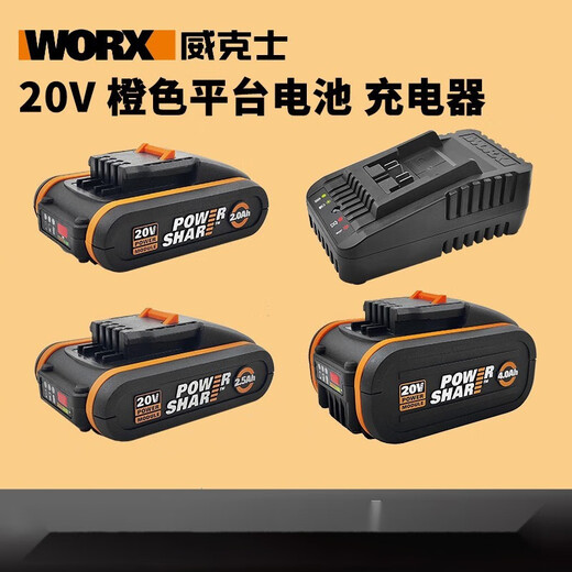 CLCEY Fast Carger Car Carger 4.0 Batería de litio de gran capacidad 2.0 Universal 20V Pequeño Partido Pequeño Batería WA388 WA3883 (2x2a Cargo dual) Tablero de pies pequeños pequeños