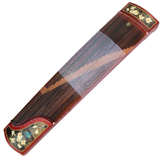 Dunhuang brand Dunhuang Guzheng 694PP floating light and colorful mahogany solid wood performance professional level 10 exam national color agarwood painted piano 694PP cloud skirt with dew (full set of gift packs)