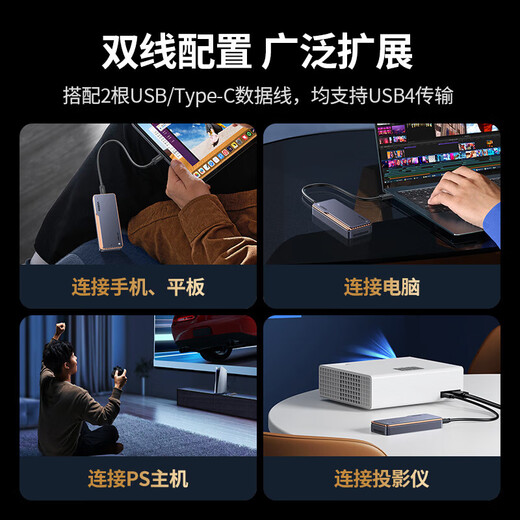 Greenlink CM642 USB4 hard drive enclosure 40Gbps M.2 NVMe/SATA solid state mobile hard drive enclosure 20Gbps compatible with Thunderbolt 3/4 suitable for Apple Macmini notebook SSD M.2 NVME 40Gbps air cooling 15976