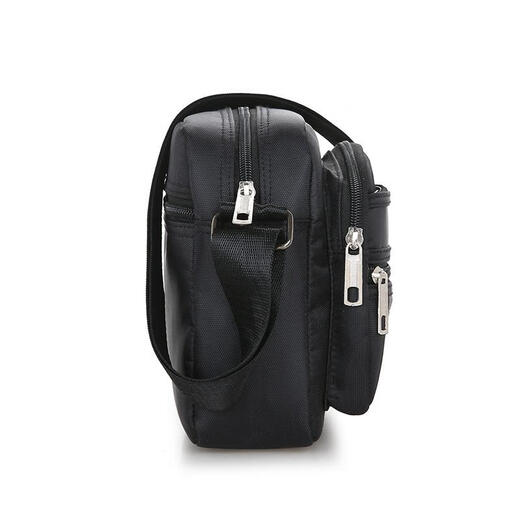 
Cool kangaroo casual shoulder bag for men's new business money-collecting crossbody bag multi-layer cashier bag casual large capacity travel bag 688 upgraded version six-layer zipper black