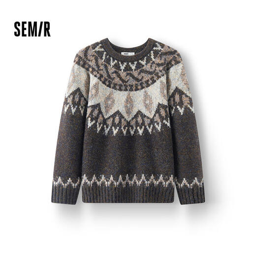 Semir Wang Anyu same style | Sweater men's fantasy yarn Fair Isle jacquard sweater 25 winter sweater 109725107203