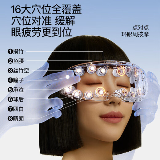 PGG eye massage instrument eye moisturizing eye protection instrument steam hot eye mask Father's Day gift E4pro elegant purple