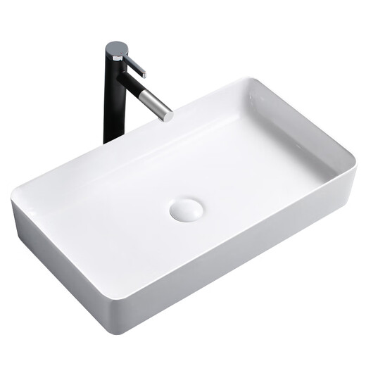 Nordic ceramic wash basin table oval household wash basin bathroom balcony rectangular art basin 300 single basin with drain