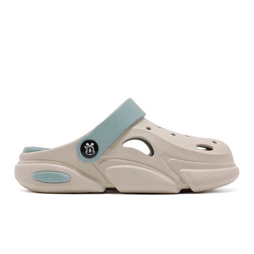 Babudou children's shoes boys' summer soft-soled clogs children's slippers 117542169 light hemp gray/water moon blue 34-35