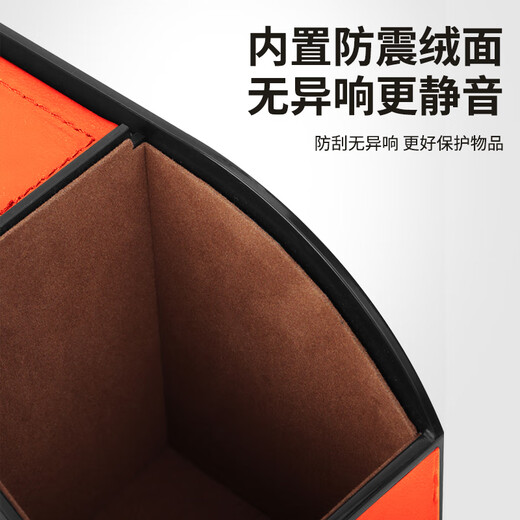 桐汝壁车载多功能储物盒纸巾盒水杯架收纳盒置物袋汽车座椅后背收纳盒袋 背椅多功能皮革收纳盒米白色 奔驰专用-背椅收纳盒