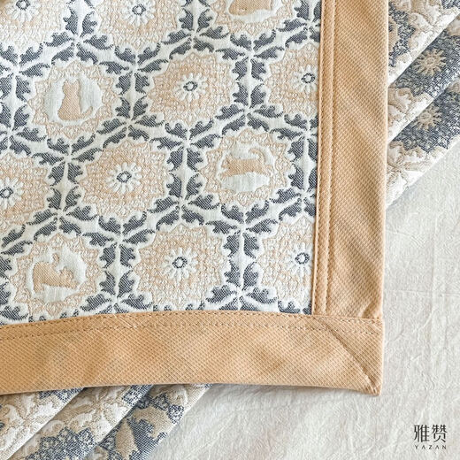 Yazan's new six-layer pure cotton gauze soft mat newborn baby bedding set innocence series flower cat 220*240cm extra large double sheet