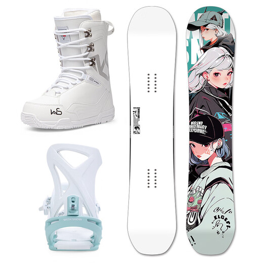 WS snowboardsSNOWBOARDSWS Snowboard ensemble de Snowboard plat sculpté adulte Snowboard fixation chaussures de Ski W50 ensemble 151 cm