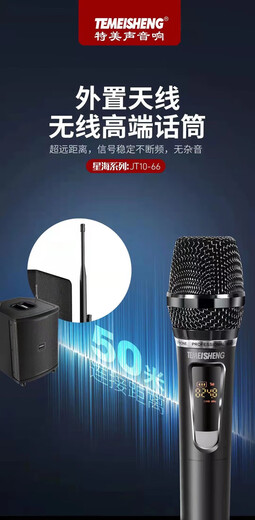 TEMEISHENG JT10-66 outdoor musical instrument audio road show K song square dance portable guitar saxophone playing and singing live broadcast
