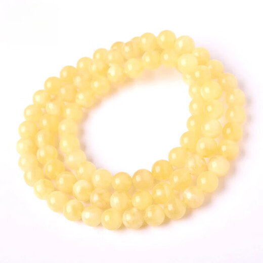 Goldsmith's collection grade Russian beeswax multi-circle bracelet 5-6.5mm natural amber three-circle beads loose bead bracelet for women ZB9 bead diameter about 6mm
