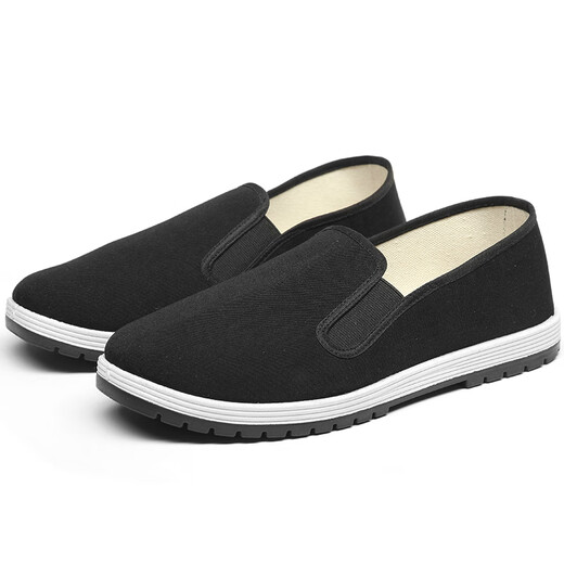 3515 Alte Peking -Stoffschuhe Herrenarbeit Schuhe Weiche Sohle lässige Schuhe atmungsaktive traditionelle Stoffschuhe schwarz 41