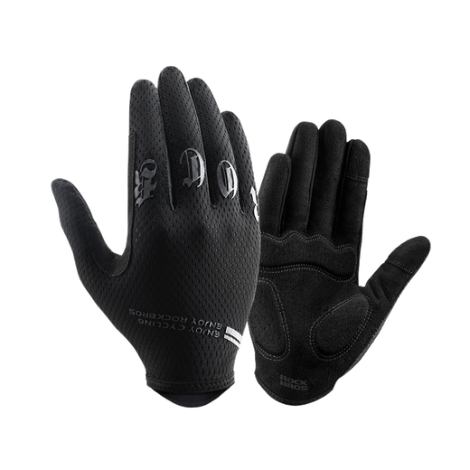 Rock Brothers Cycling Gants Full Finger Highway Glants Mountain Gants Long Finger Men et Femmes Spring and Summer Screen Screen Gants Black M