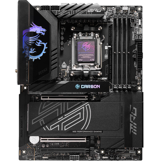AMD锐龙9700X 9900X 9950X 9800X3D CPU处理器搭微星X870 X870E 主板CPU套装 板U套装 微星X870E CARBON WIFI暗黑 R9 9950X3D盒装