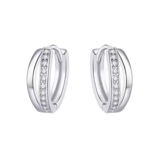 DL 1998 Fat Donglai same style platinum pt950 earrings for women moissanite double hoop earrings female sense platinum earrings earrings temperament platinum double hoop earrings