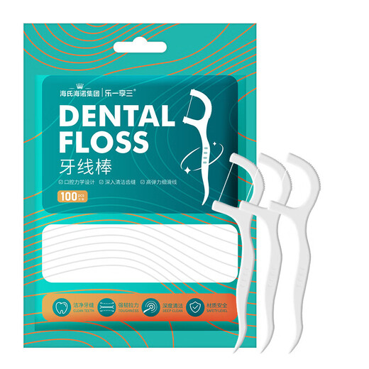 Зубная нить Hai's Heinola «один к трем», 100 шт. * 5 пакетиков для чистки межзубных промежутков с сильной силой вытягивания для глубокой чистки.