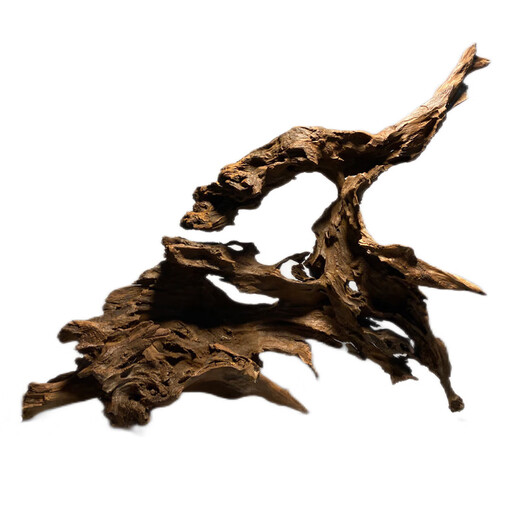 OIMG鱼缸造景沉木天然紫柚木晒龟台树桩拱桥水族箱装饰小号木晒台木头 巧克力色 16856秒沉