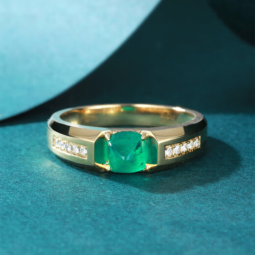 HEEKAIYI Ring Women's Emerald Gemstone Ring Luxury Jewelry Chinese Valentine's Day Birthday Gift for Wife and Girlfriend Emerald Gemstone Ring (1.0ct/Selected Flawless)