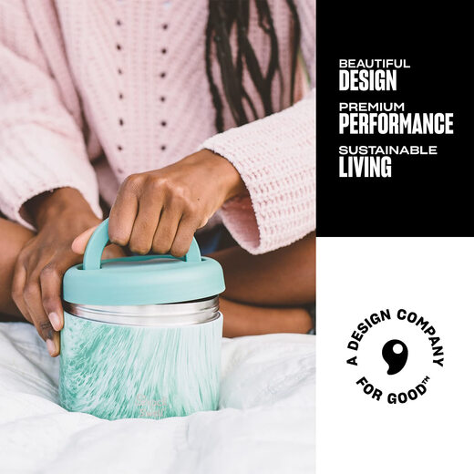 S well double-layer stainless steel thermal insulation food jar about 700ml imported portable thermal insulation cold lunch box