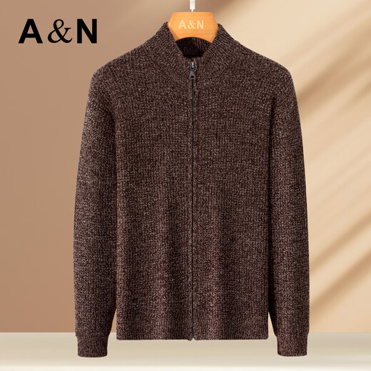 Antonio 600G heavyweight thickened 100% sheep wool light luxury wool cardigan men's casual knitted jacket
