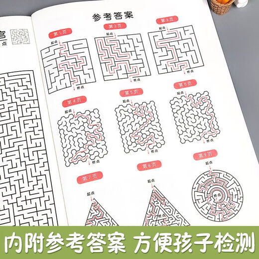 【京东快递】儿童专注力训练迷宫书学生高难度成人解压挑战思维游戏益智力玩具专注力训练思维游戏训练书智力开发 高级篇【一本】 无规格