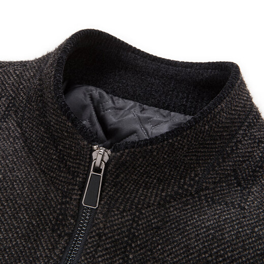 ROMON cotton jacket men's short stand collar thick warm winter business casual jacket men 2167 gray 180