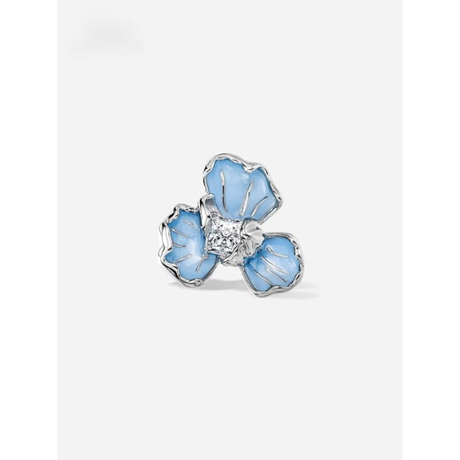 QUAMER gold store model 7Do summer iris brooch high-end women's neckline anti-exposure pin accessories sense western blue