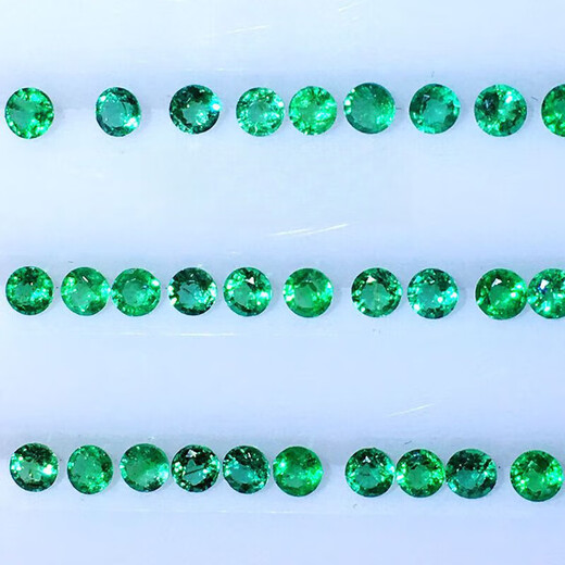 DRJEFUN natural unfired boutique Colombian emerald bare stone wood color round customizable ring bracelet earrings about 1mm round