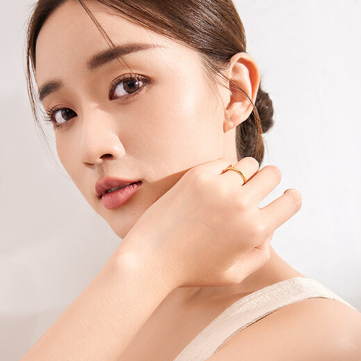 Saturday Fortune (ZLF) 18K gold diamond ring for men and women, generous temperament, proposal, wedding ring, sweet love T No. 19 men's ring