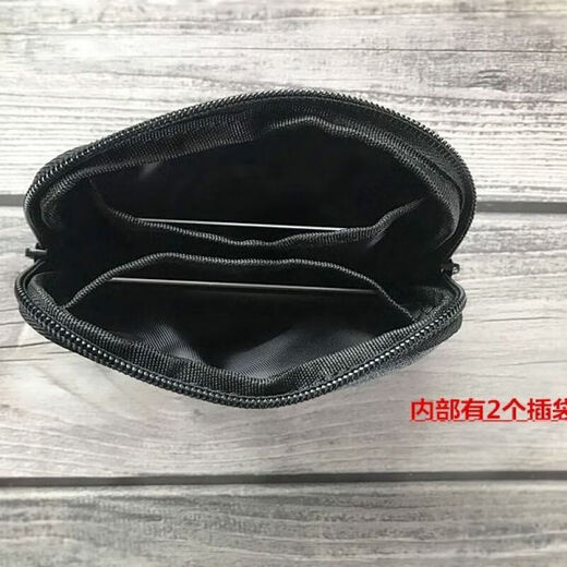 Gu jianmu Японские мужчины и женские персонализированные молнии короткая монетная сцепление кошелька для монеты сумки для карманного пакета в карманном пакете черный холст [маленький]