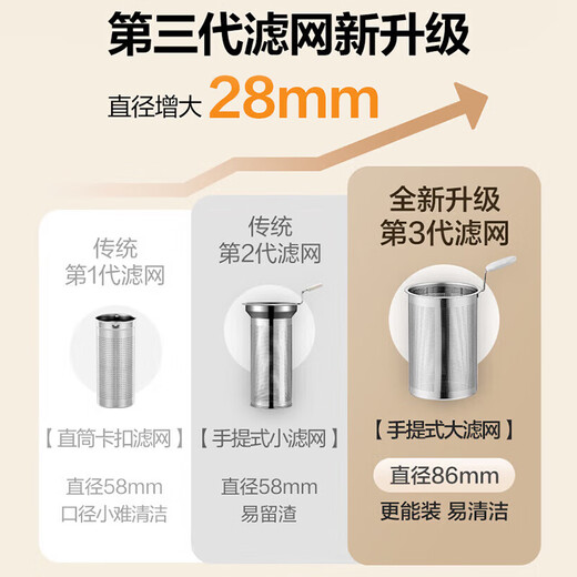 SUPOR health kettle, teapot, stewing kettle, integrated electric kettle, constant temperature insulation, fully automatic home office flower teapot, glass tea kettle, milk regulator, 86mm large diameter filter, 316L multi-stage temperature adjustment 1.8L