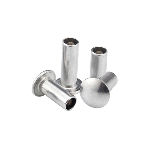 Jingxuan rivet round head rivet nickel plated flat round head semi-hollow rivet GB873 percussion rivet m3m4m5m6m8 M2*4 100 pieces