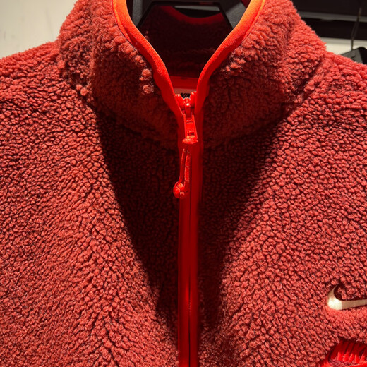 耐克（NIKE）外套男装2025夏季新款运动服摇粒绒保暖立领夹克 FZ6194-677红色新年款 S