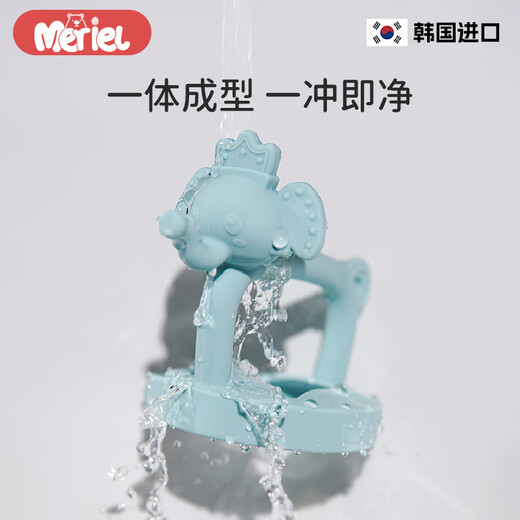 Meriel original imported Meriel infant teether stick platinum silicone soothing molar stick bite bite anti-eating hand yellow elephant-teether storage box style