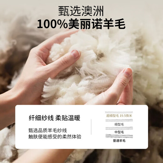 EMZ鄂尔多斯【羊毛系列】秋冬季大衣 中长款净色翻领羊毛外套男