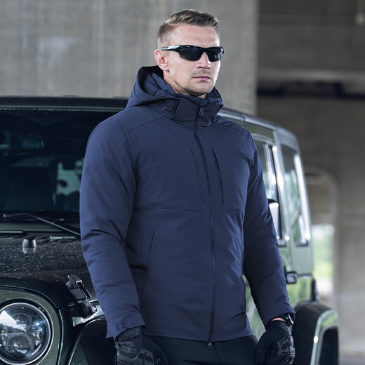 Long Ya Zhang Yi's same style second generation hidden blazing jacket goose down down jacket winter short high-end warm casual jacket polar night black L 180/100A