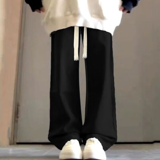 
Bafia Yue girls' clothes set 13-15 years old spring and autumn new style big children's long-sleeved female junior high school students casual two-piece set rag-shoulder sweatshirt + black drawstring pants S size recommended 60-85 Jin [Jin equals 0.5 kg]