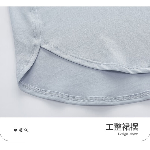 Ночная рубашка Langsha для женского тонкого стиля модальное ice Silk Silk с короткими рукавами