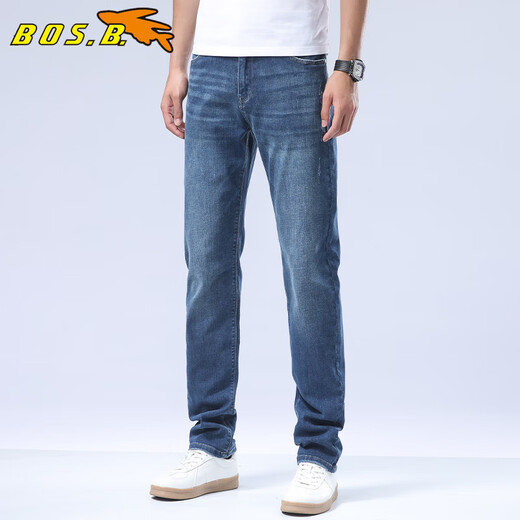Форт Босч (Bos.B) Джинсы Flying Fish Form For Men's Fall New Loak Prenth Gublebult Commuting и случайные брюки Evergrande Blue (15780) 33 (предполагается 150-160JIN [JIN равен 0,5 кг])