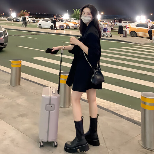 GARNUO black small suit jacket women's two-piece suit 2025 spring and autumn new high-end small loose casual suit black suit S 101-110Jin Jin equals 0.5 kg