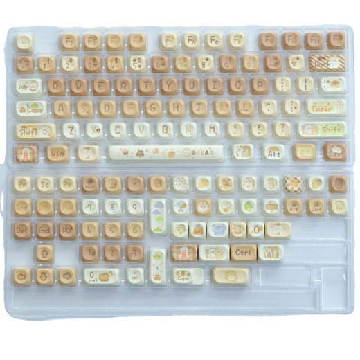 汇瀚外设xhs虚妄设计烘焙小羊主题五面热升华键帽QX3圆润球帽75 烘焙小羊-QX3圆润球帽-130+键位小全套盒装