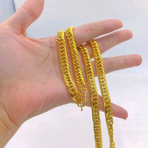 DL 1998 Fat Donglai same style Vietnamese sand gold necklace men's authentic women's gold-plated Thai color faucet gold chain twist chain 50cm