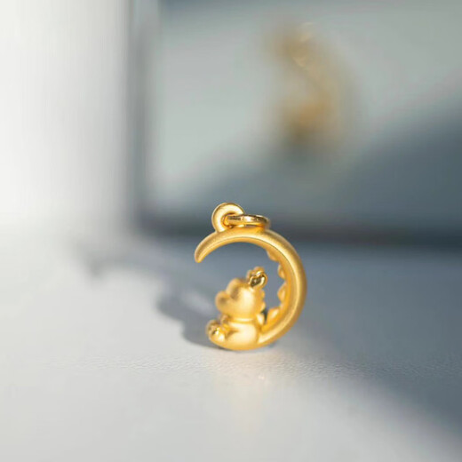 Jianying silk four-leaf clover pendant for women, niche light luxury design, 18K gold fortune pendant, does not include chain, small waist (comes with exquisite gift box)