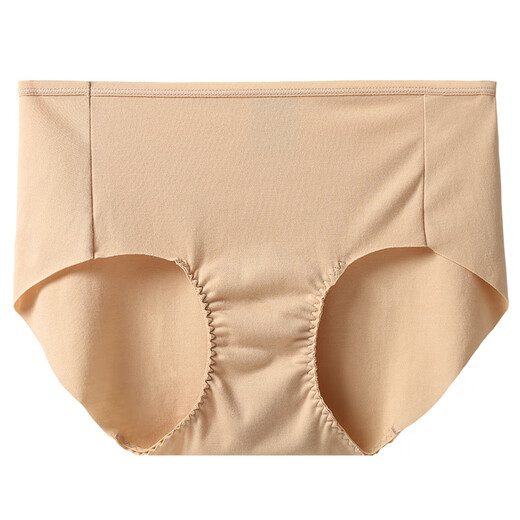 Shuya underwear women's summer cotton seamless breathable boxer briefs thin color high waist belly boxer briefs 7900 black XL