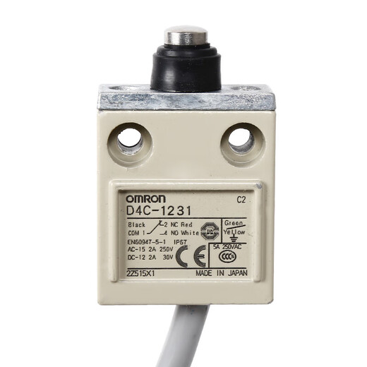 欧姆龙（OMRON）行程限位开关D4C-1232 1532 1332 1224 防油 防水 D4C-1502滚珠柱塞型