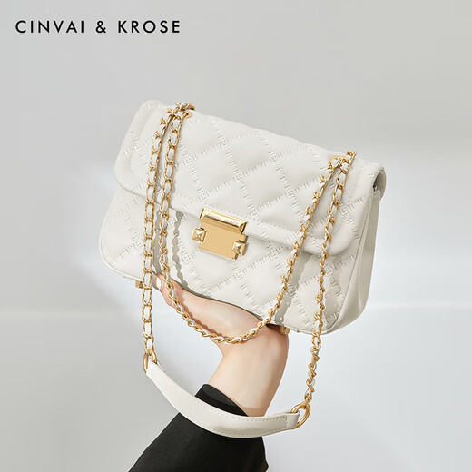 Cinvaikrose [igual que Sa Cai Charoen] Bolsa Bolsa para mujeres 2025 NUEVA bolso cruzado Bolso de hombro Cadena de diamantes Pequeño bolso cuadrado Regalo de cumpleaños para novia