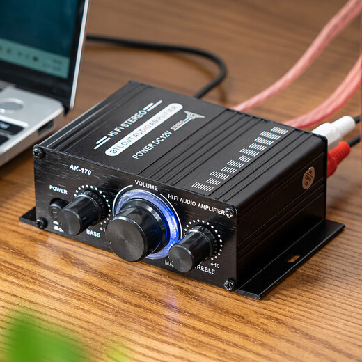 
JEQLOAK-160 Mini Small Pure Amplifier Home Computer Audio 2.0 Channel Hi-Fi with Bluetooth Amplifier AK170 No Bluetooth Single Machine (without Power Supply)